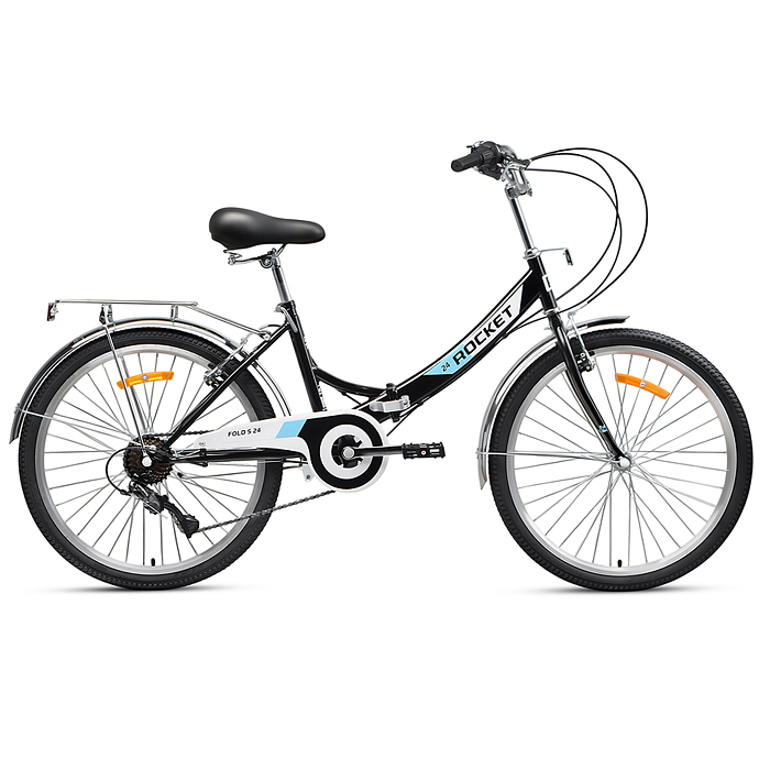 Велосипед 24" Rocket City Fold S 24, цвет черный, размер 16"