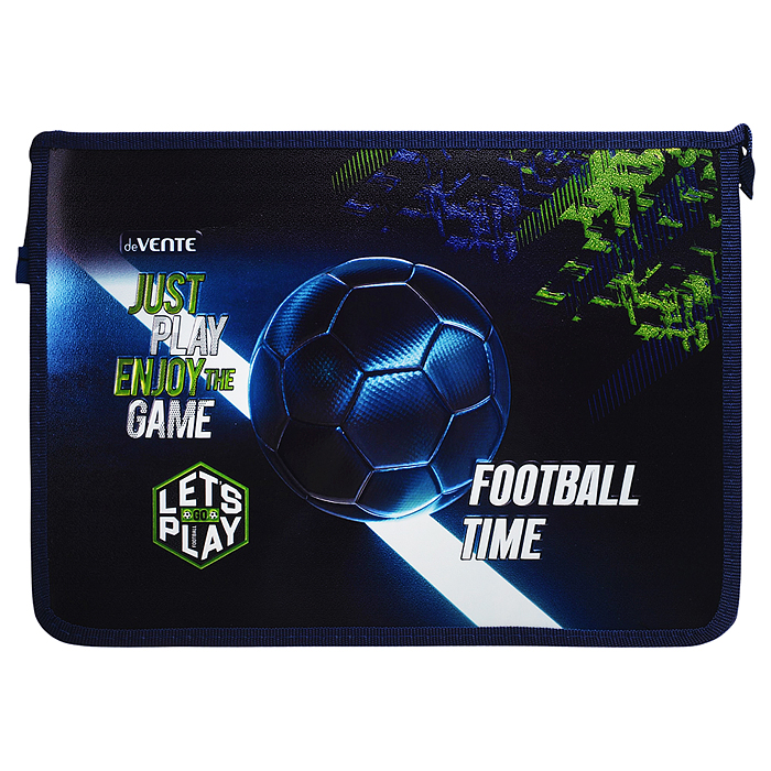 Папка для тетрадей "Football Time" A4 (33,7x24,3x5 см) с текстильным расширением 5 см, на м