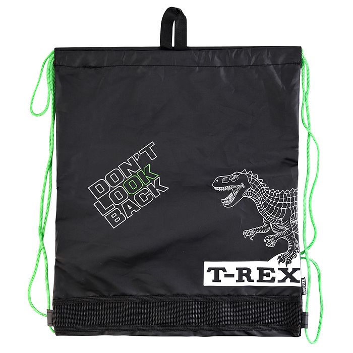 Сумка для сменной обуви "T-Rex" 40x47 см, износостойкий полиэстер с водоотталкивающей пропиткой