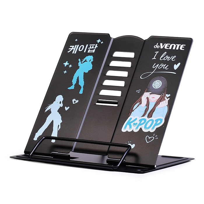 Подставка для учебников и книг "K-Pop Heartbeat" 15,4x15,2 см, металлическая окрашенная, вес 235 г. 