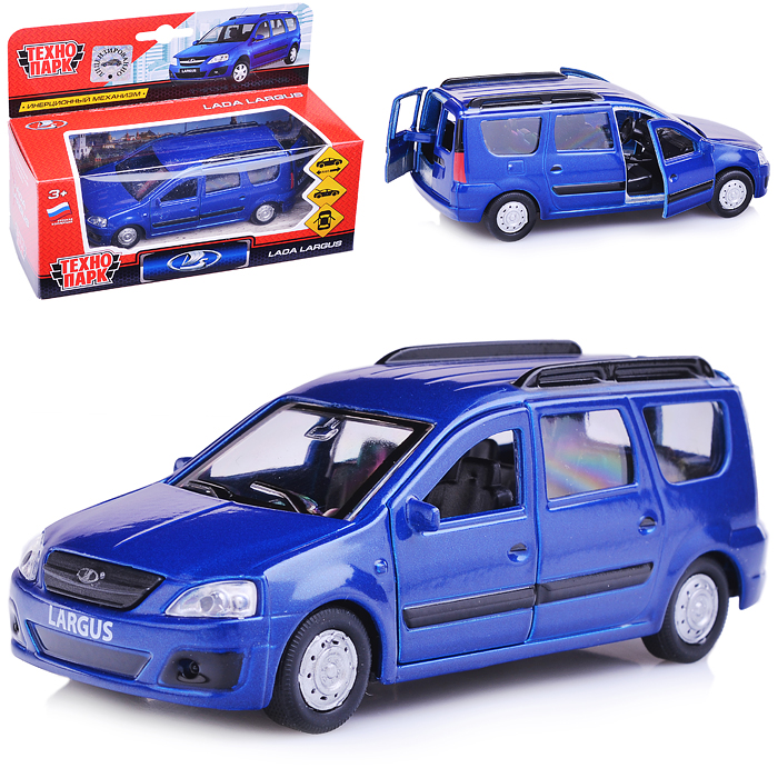 Машина металл "LADA Largus" 12см, инерц., открыв. двери, цвет синий 