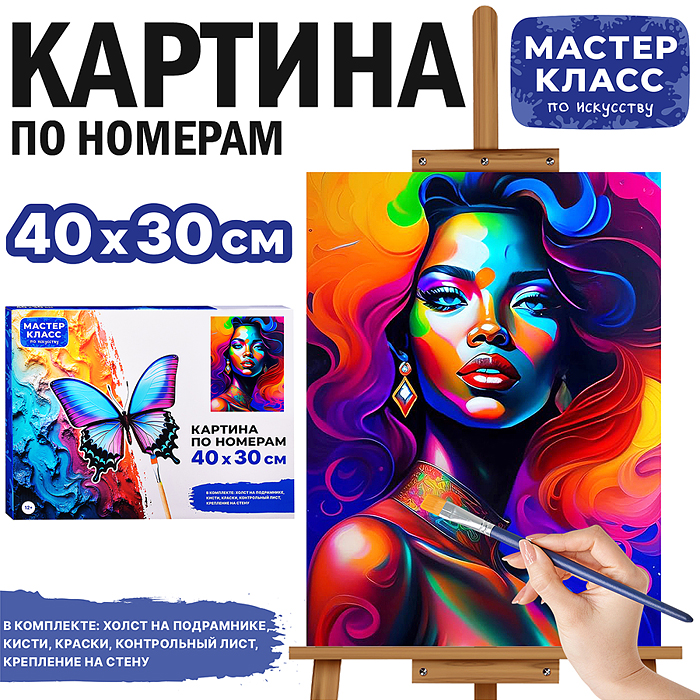 Набор для рисования MKR4030-131 "Картина по номерам 30*40 см. Эффектная леди"