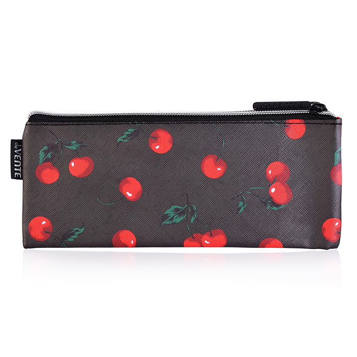 Пенал "Limited Edition Very Cherry" 215x90x10 мм плоский, антивандальная искусственная кожа 