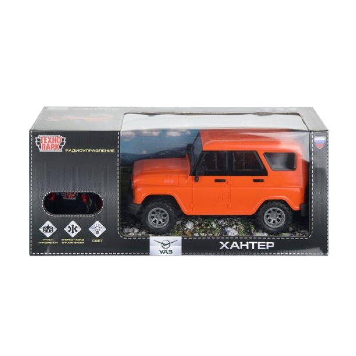 Машина р/у UAZ Hunter, свет, 30 см, оранжевый