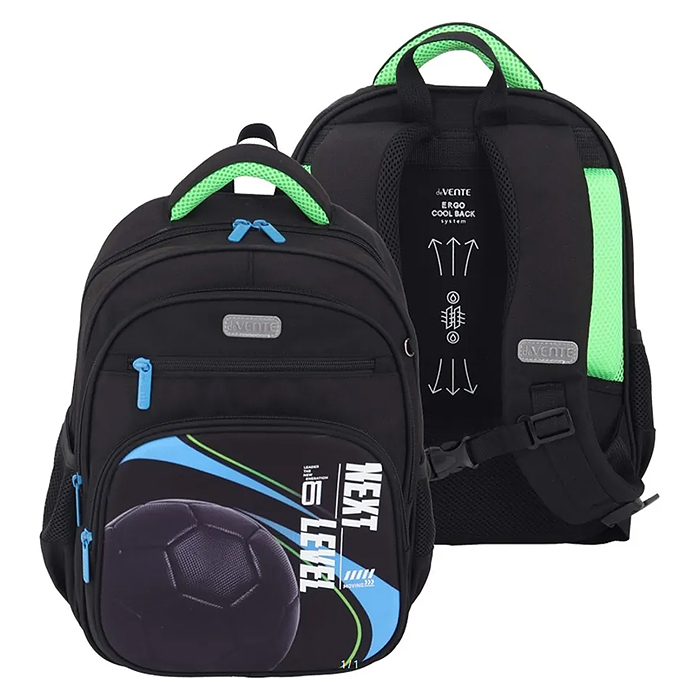 Рюкзак "Grade. Next Level Football" школьный жесткий 37x28x16 см (16 л) вес 700 г