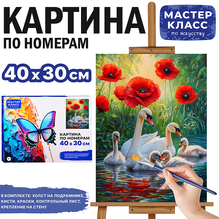 Набор для рисования MKR4030-136 "Картина по номерам 30*40 см. Семья"