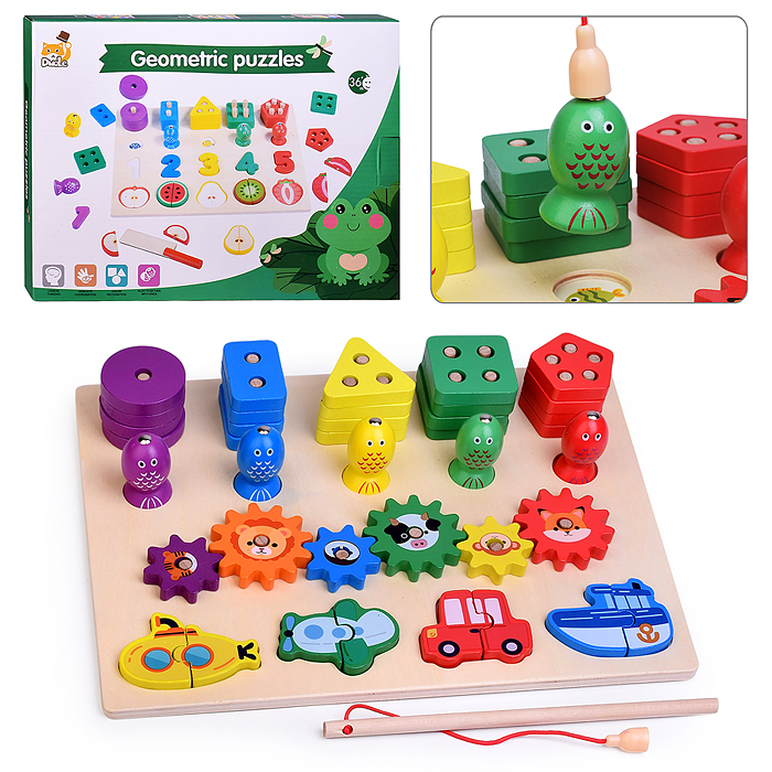 Игра развивающая D2276 "Веселая рыбалка - Машинки"