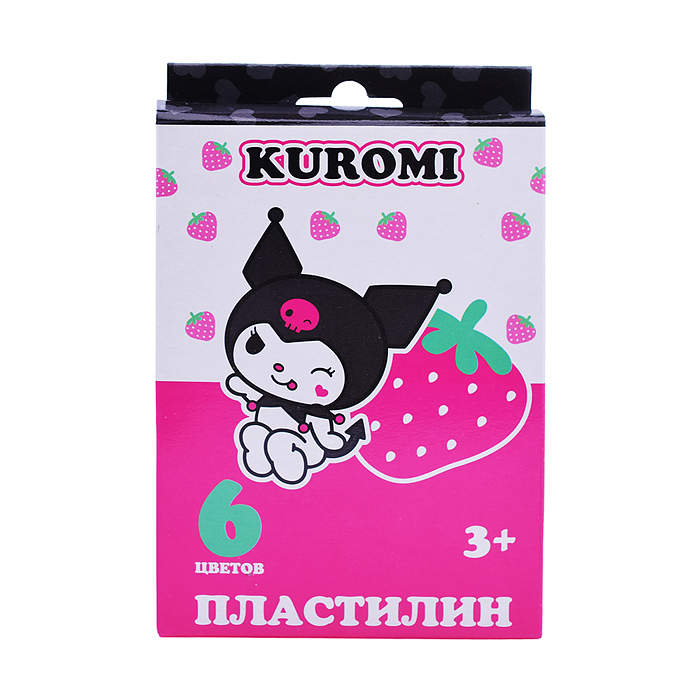 Пластилин 6 цветов "Kuromi" 120 гр, стека пластиковая, картонная упаковка с европодвесом Пластилин 6 цветов "Kuromi" 120 гр, стека пластиковая, картонная упаковка с европодвесом