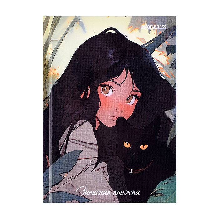 Записная книжка А7 64л. "Девушка и природа - 1" перепл. 7БЦ, глянц. ламинация
