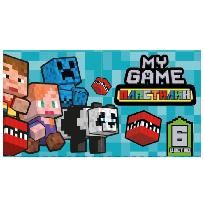 Пластилин 6 цветов "My Game" 120 гр, стека пластиковая, в термоусадке, картонная упаковка Пластилин 6 цветов "My Game" 120 гр, стека пластиковая, в термоусадке, картонная упаковка
