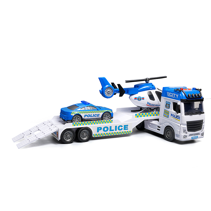 Машина RJ2811B "Полицейский автовоз" (свет, звук) в коробке