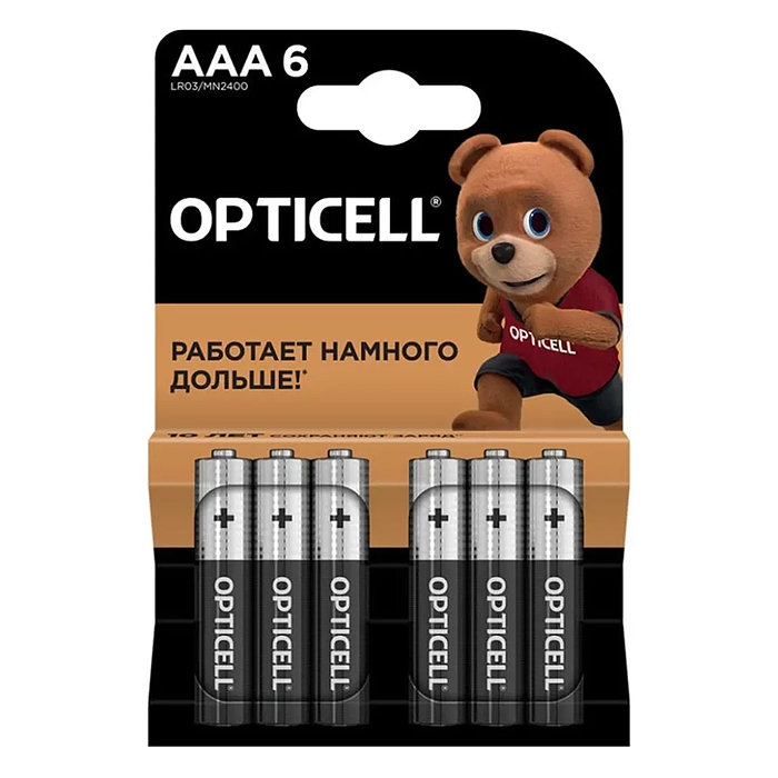 Батарейки алкалиновые OPTICELL BASIC LR03 BL6 Батарейки алкалиновые OPTICELL BASIC LR03 BL6