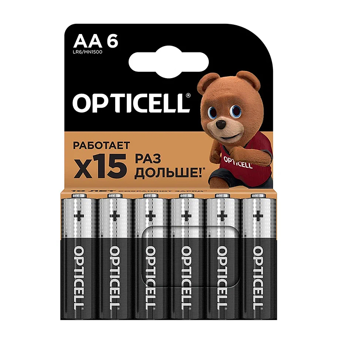 Батарейки алкалиновые OPTICELL BASIC LR6 BL6 Батарейки алкалиновые OPTICELL BASIC LR6 BL6
