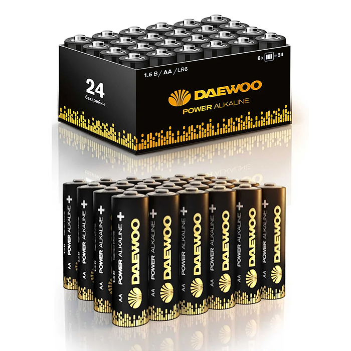 Батарейки алкалиновые DAEWOO POWER Alkaline LR6 в упаковке 24 шт