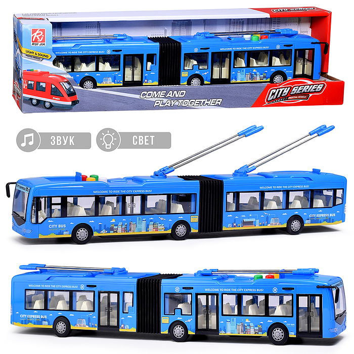 Машина RJ3346B "Сити-бус" (свет, звук) в коробке Машина RJ3346B "Сити-бус" (свет, звук) в коробке
