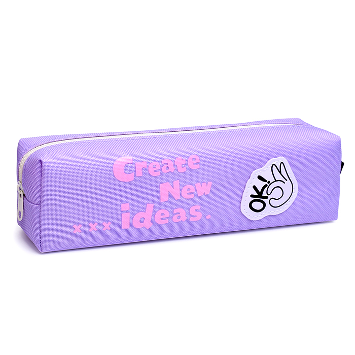 Пенал "Create new ideas" 21x6x4,5 см, плотный износостойкий полиэстер с водоотталкивающей 
