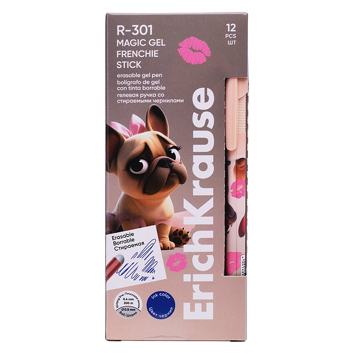 Фото к товару Ручка гелевая сo стираемыми чернилами R-301 Magic Gel Stick Frenchie 0.5, цвет чернил синий Ручка гелевая сo стираемыми чернилами R-301 Magic Gel Stick Frenchie 0.5, цвет чернил синий
