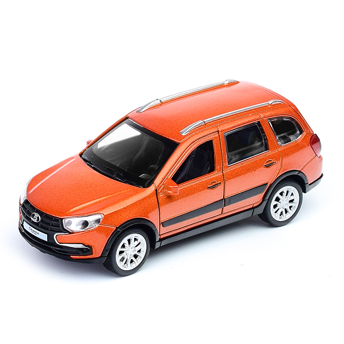 Машина металл "Авто №1" 12 см LADA GRANTA CROSS (двери, багаж, инерц, золотой)