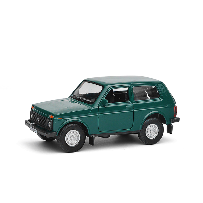 Фото к товару Машина металл LADA 4x4 12 см, (двери, багаж, зеленый) инерц., в коробке Машина металл LADA 4x4 12 см, (двери, багаж, зеленый) инерц., в коробке