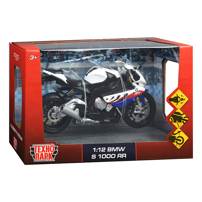 Модель металл BMW s1000rr Мотоцикл, 17 см, вращающийся руль, подвеска