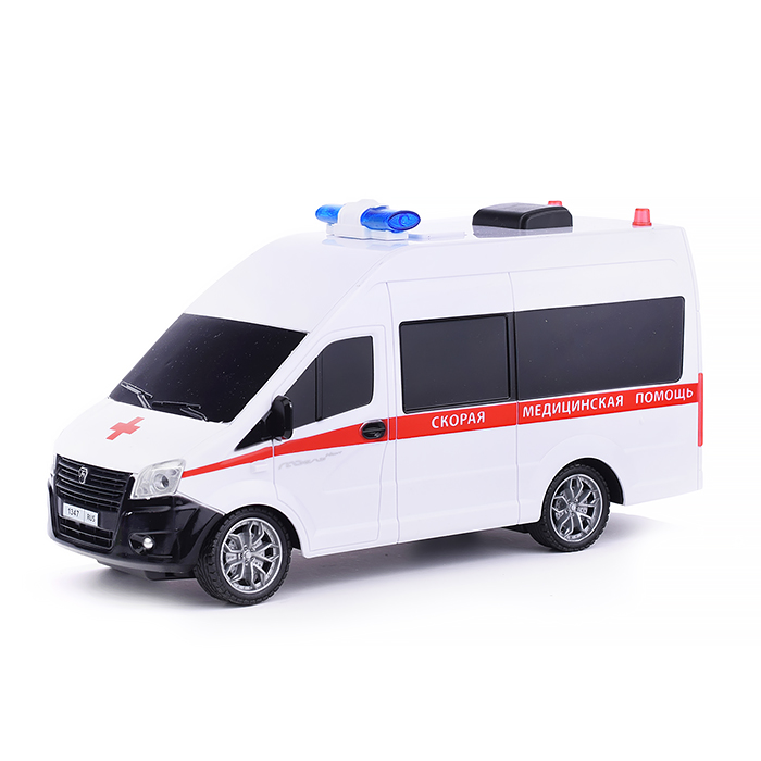 Фото к товару Машина р/у Газель NEXT Скорая помощь 21,5 см,( свет, белый) в коробке Машина р/у Газель NEXT Скорая помощь 21,5 см,( свет, белый) в коробке