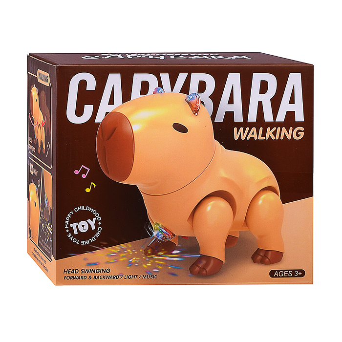 Животное 8899-331 "Капибара" (свет, звук) в коробке