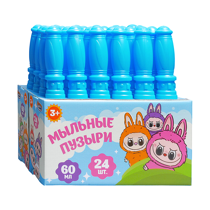 Фото к товару Мыльные пузыри 60 мл колба, дисплей 28*23*14,5 см Мыльные пузыри 60 мл колба, дисплей 28*23*14,5 см