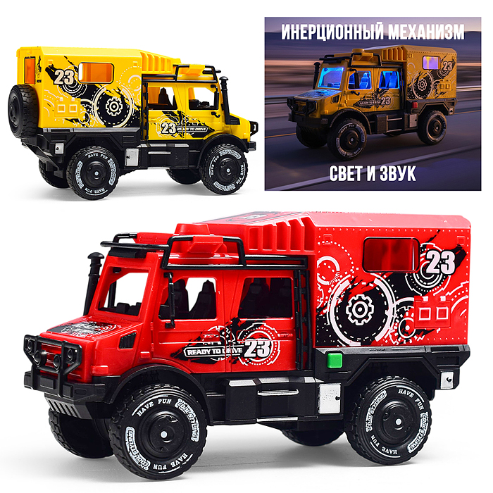 Машина 2892-2C "Джип красный" (свет, звук) в пакете Машина 2892-2C "Джип красный" (свет, звук) в пакете