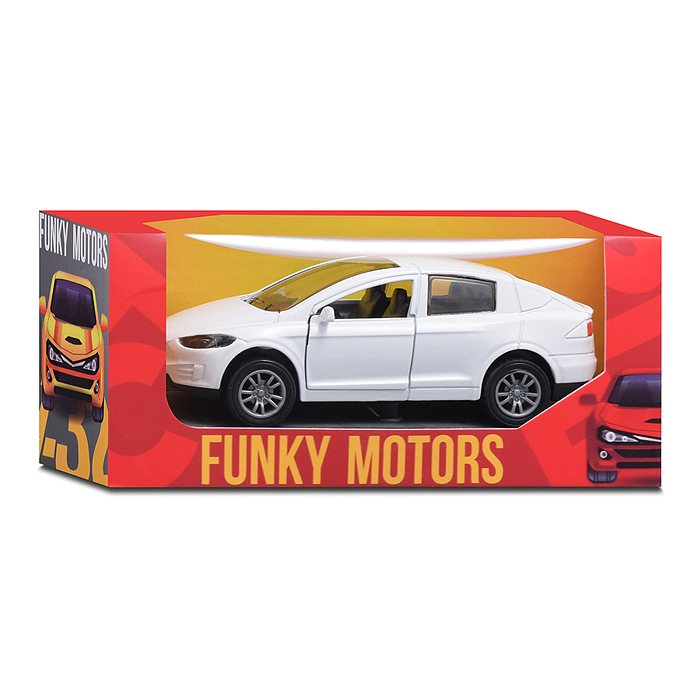 Фото к товару Белая инерционная машинка вид В die-cast , 1:32 Белая инерционная машинка вид В die-cast , 1:32