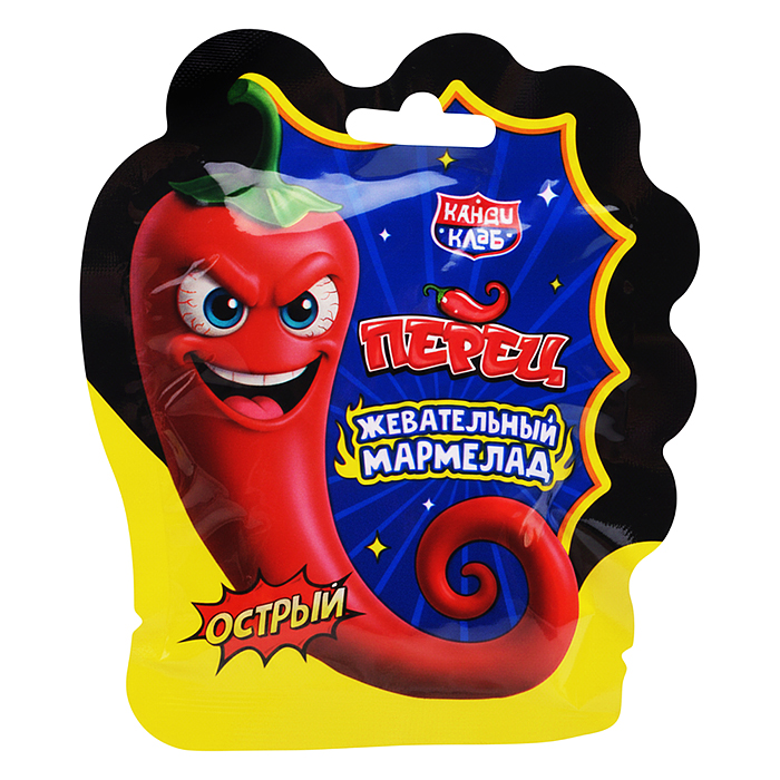 Фото к товару Жевательный мармелад "Crazy Gummy. Перец" вкус сладко-острый 20г*30 шт Жевательный мармелад "Crazy Gummy. Перец" вкус сладко-острый 20г*30 шт