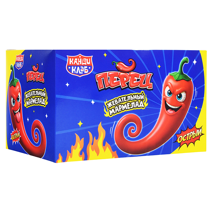 Фото к товару Жевательный мармелад "Crazy Gummy. Перец" вкус сладко-острый 20г*30 шт Жевательный мармелад "Crazy Gummy. Перец" вкус сладко-острый 20г*30 шт