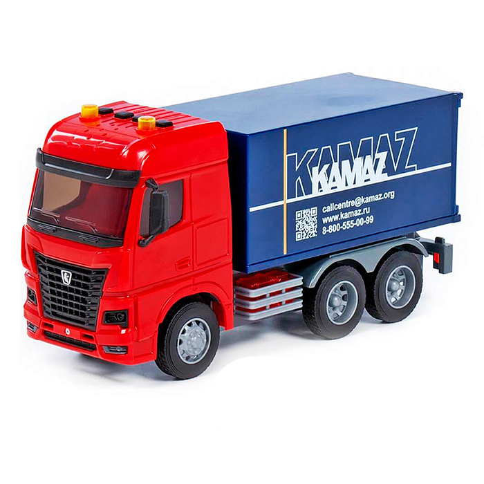 Автомобиль-фургон "Kamaz" инерционный (со светом и звуком) 