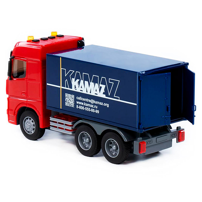 Автомобиль-фургон "Kamaz" инерционный (со светом и звуком) 