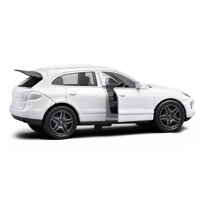 Фото к товару Белая инерционная машинка с люком на крыше die-cast , 1:32 Белая инерционная машинка с люком на крыше die-cast , 1:32