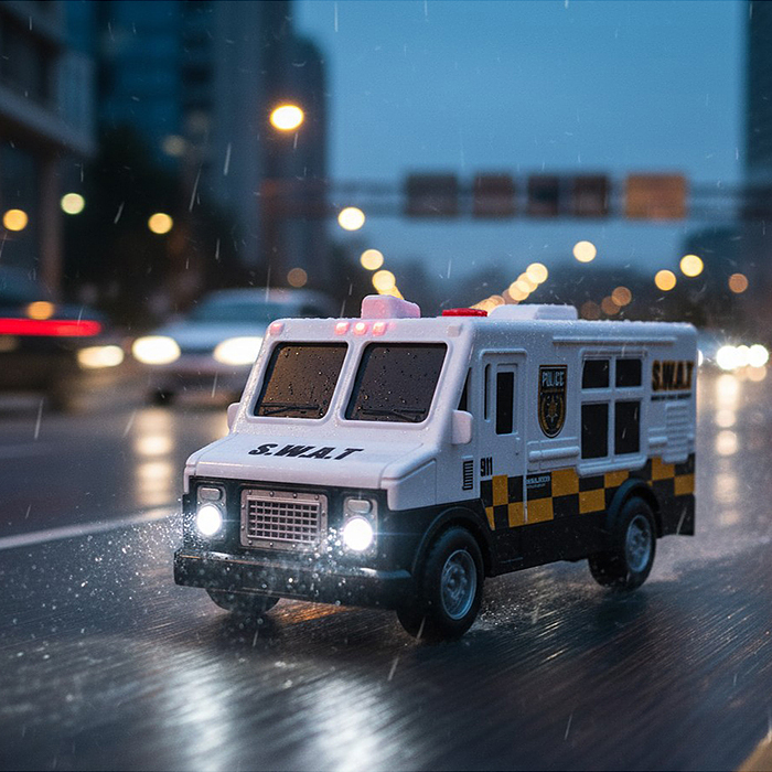 Фото к товару Машина JS227B "Автозак" 1:24 (свет, звук) в коробке Машина JS227B "Автозак" 1:24 (свет, звук) в коробке