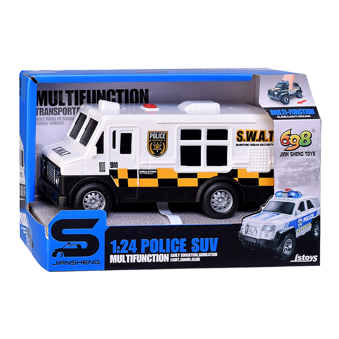 Фото к товару Машина JS227B "Автозак" 1:24 (свет, звук) в коробке Машина JS227B "Автозак" 1:24 (свет, звук) в коробке
