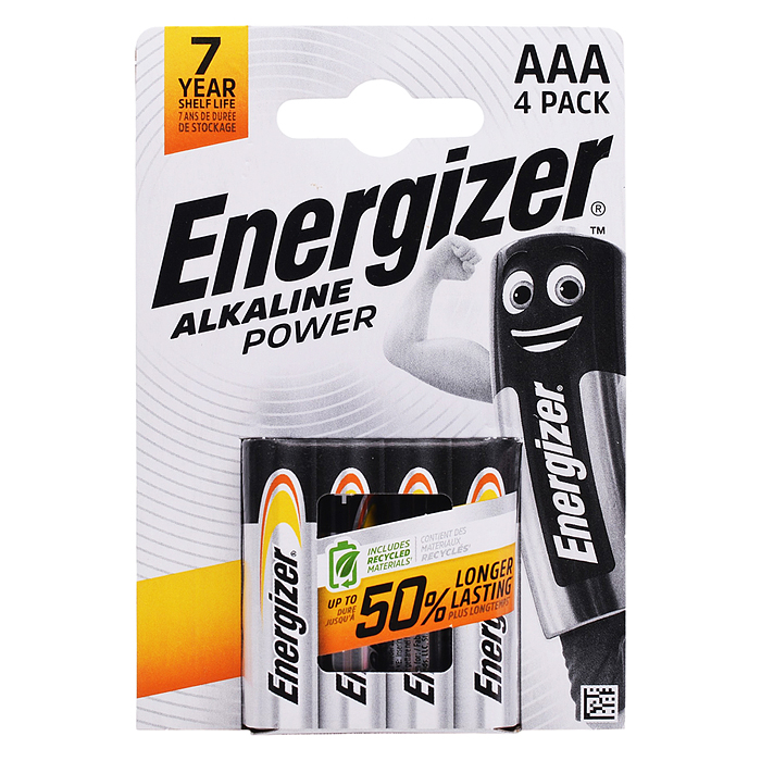 Батарейки алкалиновые Energizer Alkaline Power LR03 BL4 Батарейки алкалиновые Energizer Alkaline Power LR03 BL4