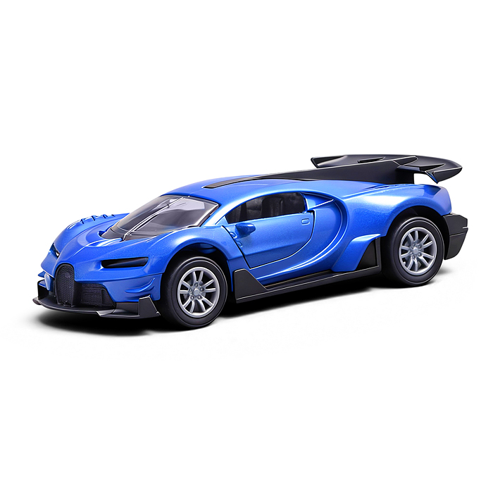 Фото к товару Синяя инерционная машинка спорт die-cast , 1:32 Синяя инерционная машинка спорт die-cast , 1:32