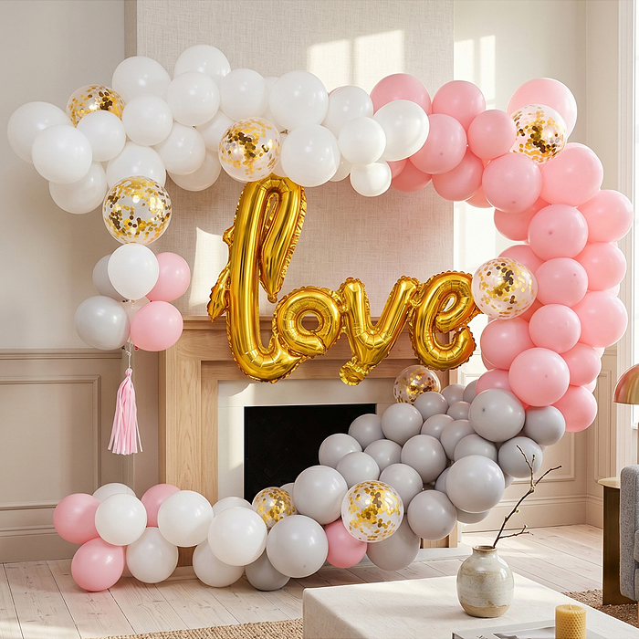 Арка из шаров 00-8664 "Love", (золотистые буквы) Арка из шаров 00-8664 "Love", (золотистые буквы)
