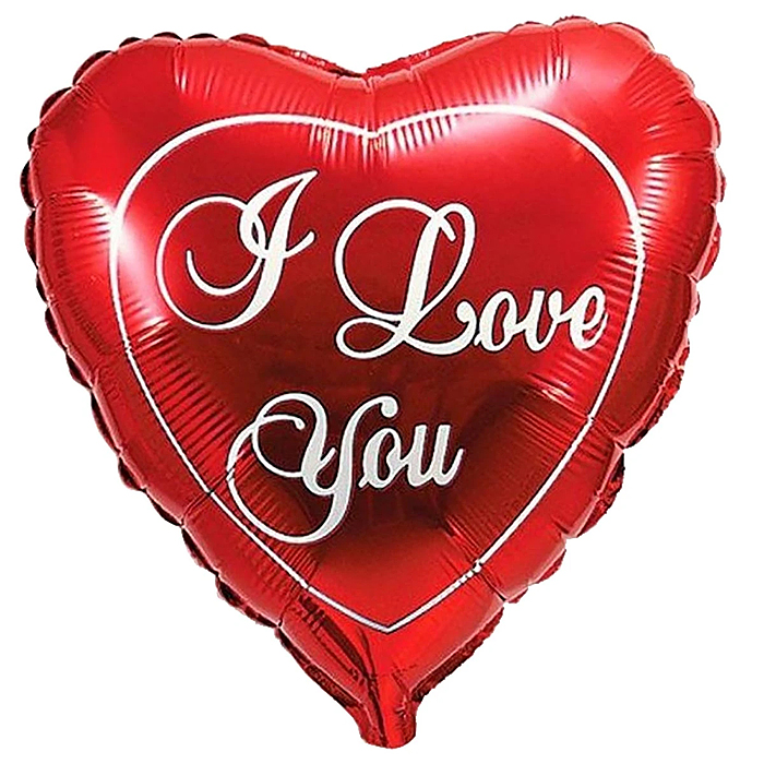 Шар фольгированный 32" ILY Красное сердце