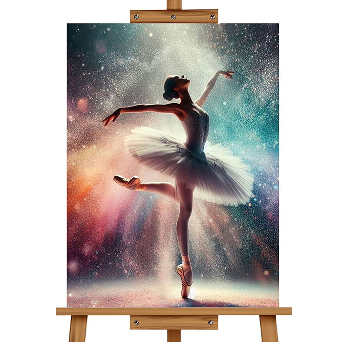 Фото к товару Мозаика алмазная MKA4030-49 "Балерина" 30*40см. Мозаика алмазная MKA4030-49 "Балерина" 30*40см.