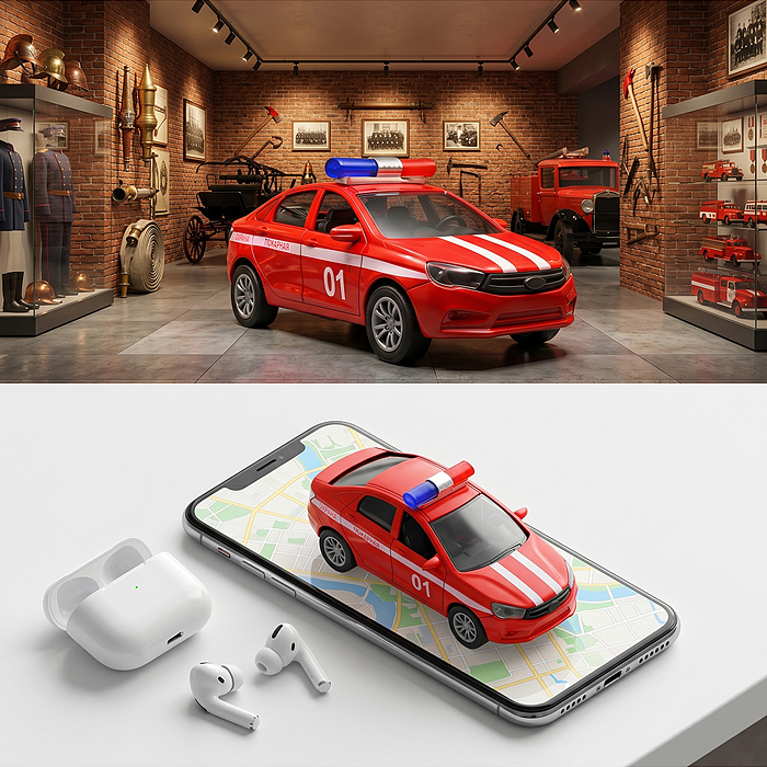 Фото к товару Красная инерционная машинка полицейская вид В die-cast, 1:32 Красная инерционная машинка полицейская вид В die-cast, 1:32