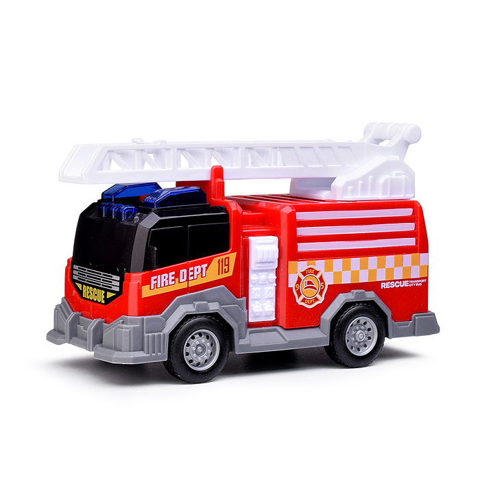 Фото к товару Машина JS231 "Пожарная машина" 1:24 (свет, звук) в коробке Машина JS231 "Пожарная машина" 1:24 (свет, звук) в коробке