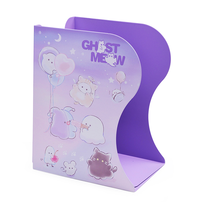Подставка для учебников и книг "Ghost Meow" 19x14,7x9 см, металлическая, телескопическая,