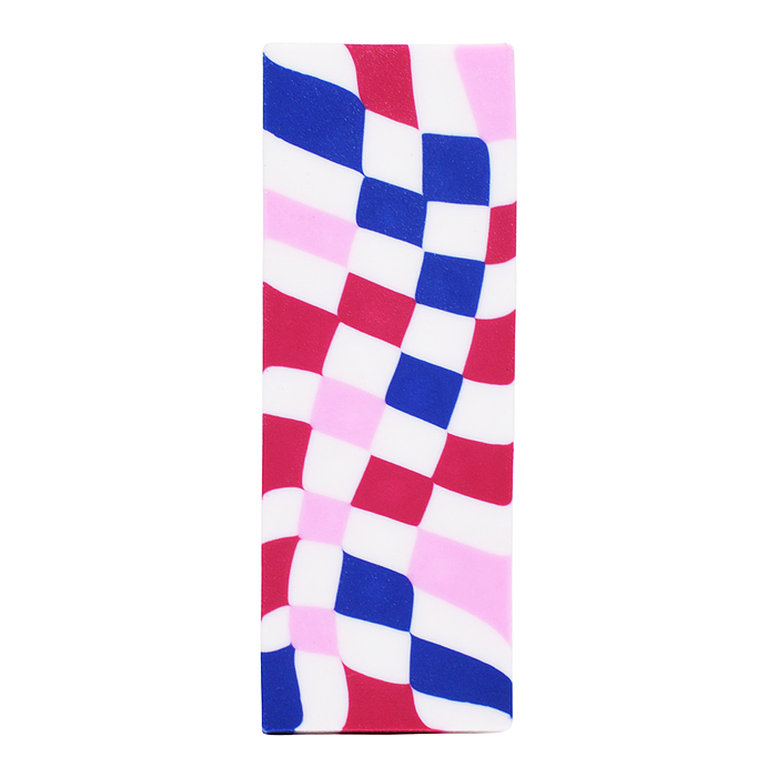 Ластик декорированный "Trendy teens checkerboard" узор в виде шахматной доски, цвета ассорти,