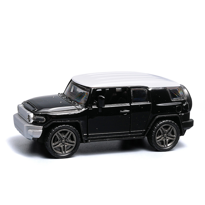 Чёрная с белой крышей инерционная машинка die-cast , 1:32