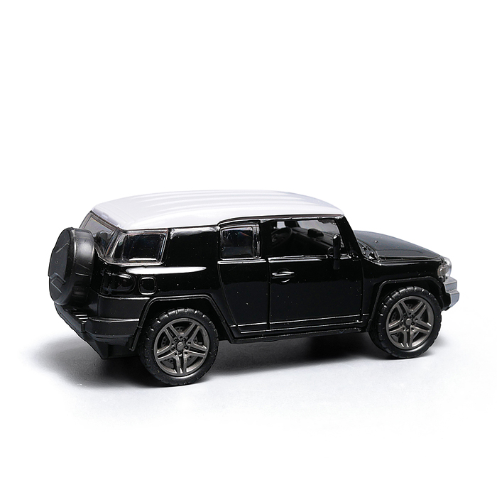 Чёрная с белой крышей инерционная машинка die-cast , 1:32