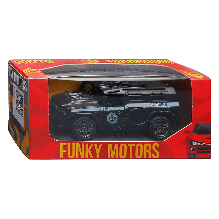 Чёрная инерционная машинка ДПС die-cast , 1:32