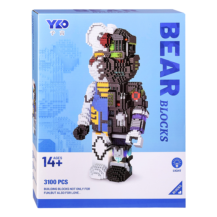 Конструктор P2205 "Механический медведь" (3100 дет.) в коробке