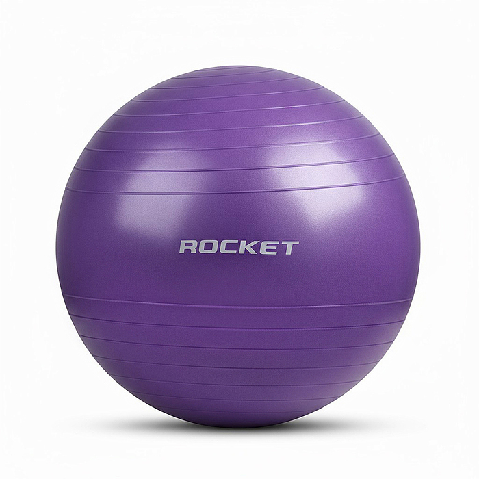 Фитбол 60см ROCKET R0217 Антивзрыв, цвет фиолетовый (60-65см 800г)